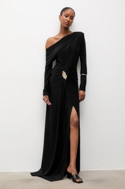 Šaty Answear.LAB čierna farba, maxi, priliehavé