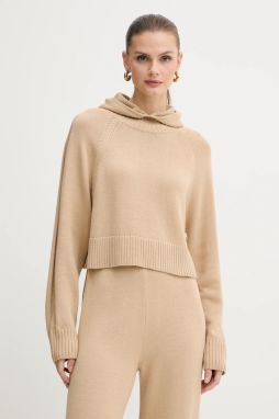 Sveter s prímesou vlny Armani Exchange zelená farba, ľahký, s polorolákom, XW000767 AF13774