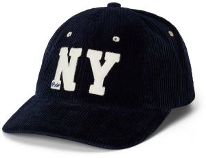 Menčestrová baseballová čiapka Polo Ralph Lauren tmavomodrá farba, s nášivkou, 710979197