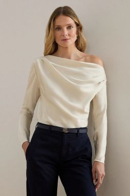 Blúzka Lauren Ralph Lauren béžová farba, jednofarebná, 200P03566