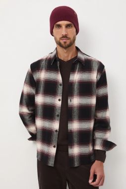 Bavlnená košeľa Medicine hnedá farba