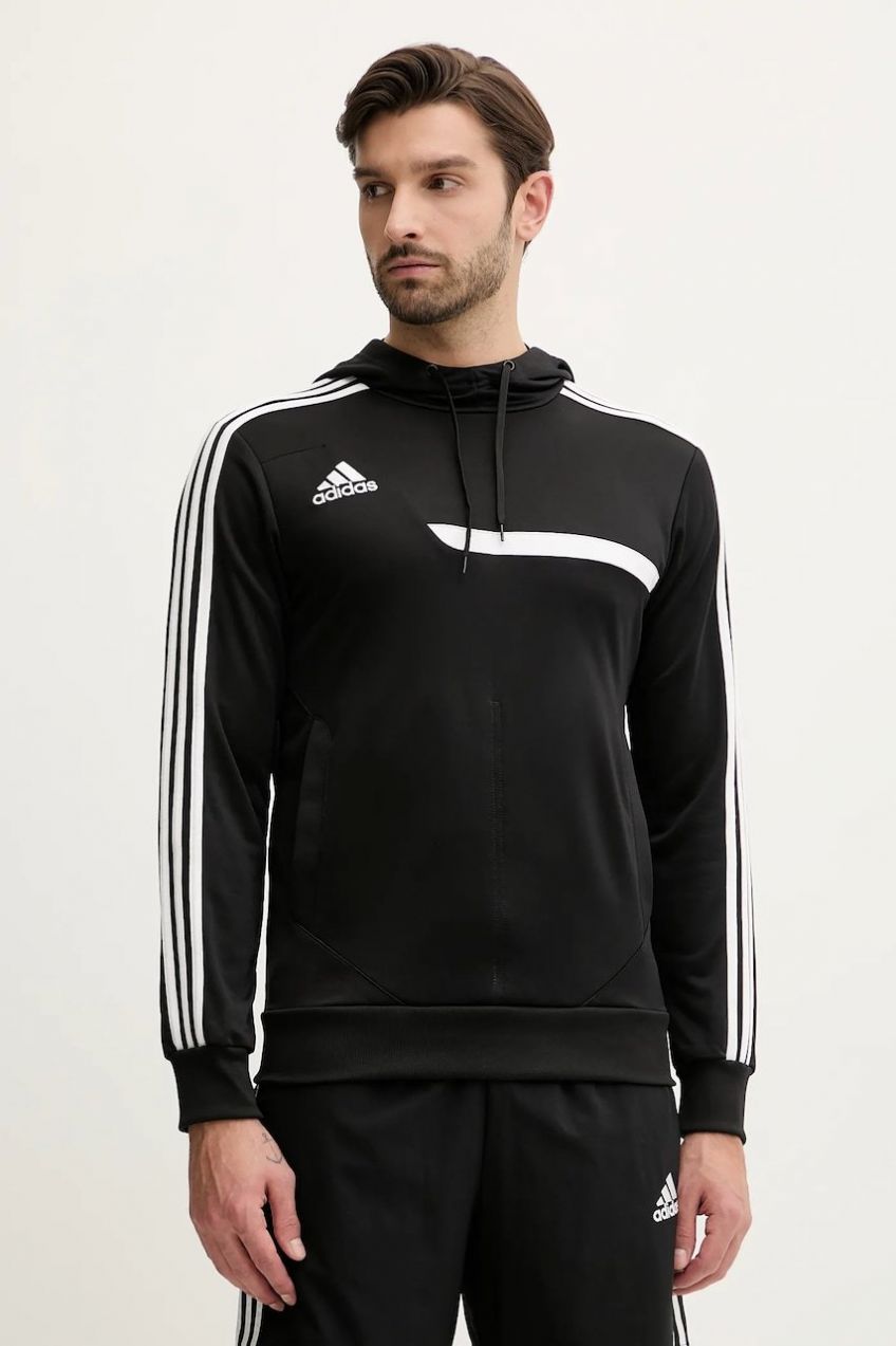 Mikina adidas Z19703-black, pánska, čierna farba, s kapucňou, s nášivkou