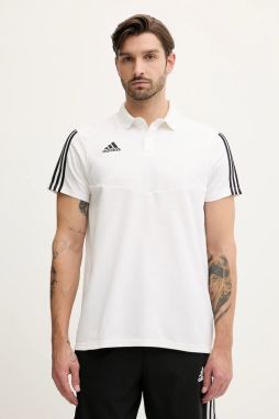 Polo tričko adidas TIRO 19 DU0870-white, pánske, biela farba, vzorované