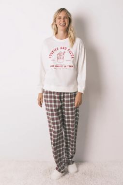 Bavlnená pyžamová súprava women'secret béžová farba, 3592474