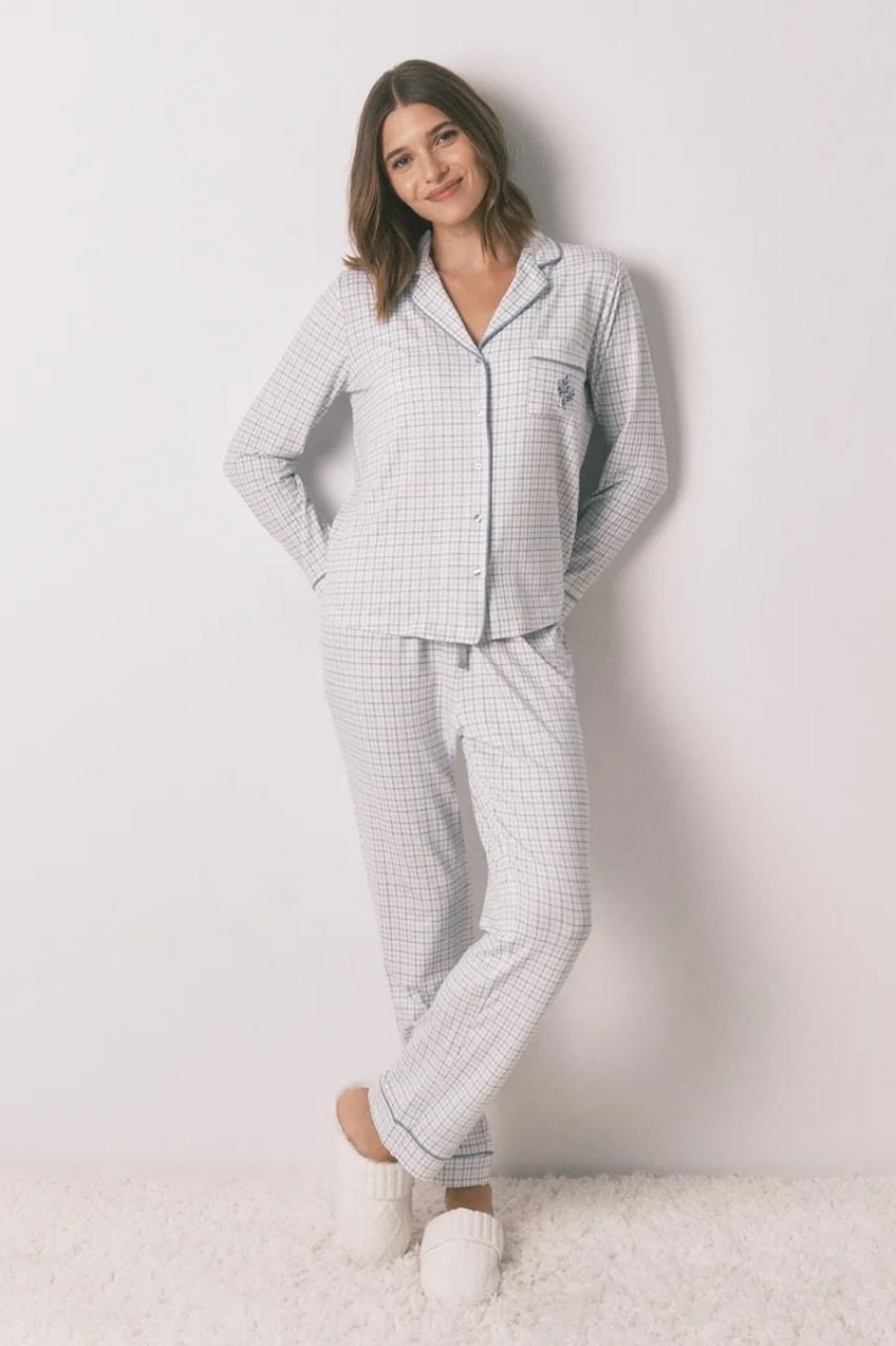 Pyžamový komplet women'secret modrá farba, 3592443