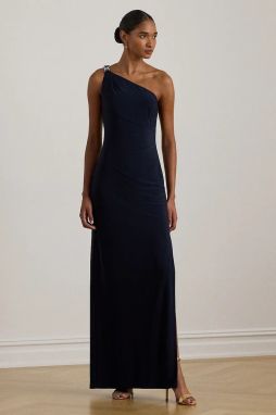Šaty Lauren Ralph Lauren tmavomodrá farba, maxi, priliehavé, 253980922