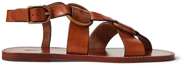 Kožené sandále Polo Ralph Lauren Plo Rng Sandal hnedá farba, 818923266001