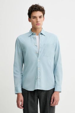 Bavlnená košeľa Marc O'Polo modrá farba, regular, s klasickým golierom, 620720842090