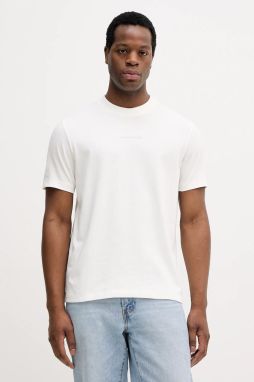 Bavlnené tričko Marc O'Polo pánske, béžová farba, jednofarebné, 5000007709