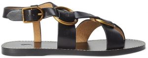 Kožené sandále Polo Ralph Lauren Plo Rng Sandal čierna farba, 818923266002