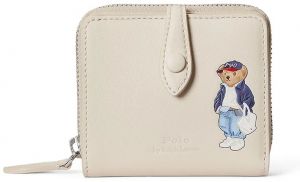 Kožená peňaženka Polo Ralph Lauren béžová farba, 427P05787