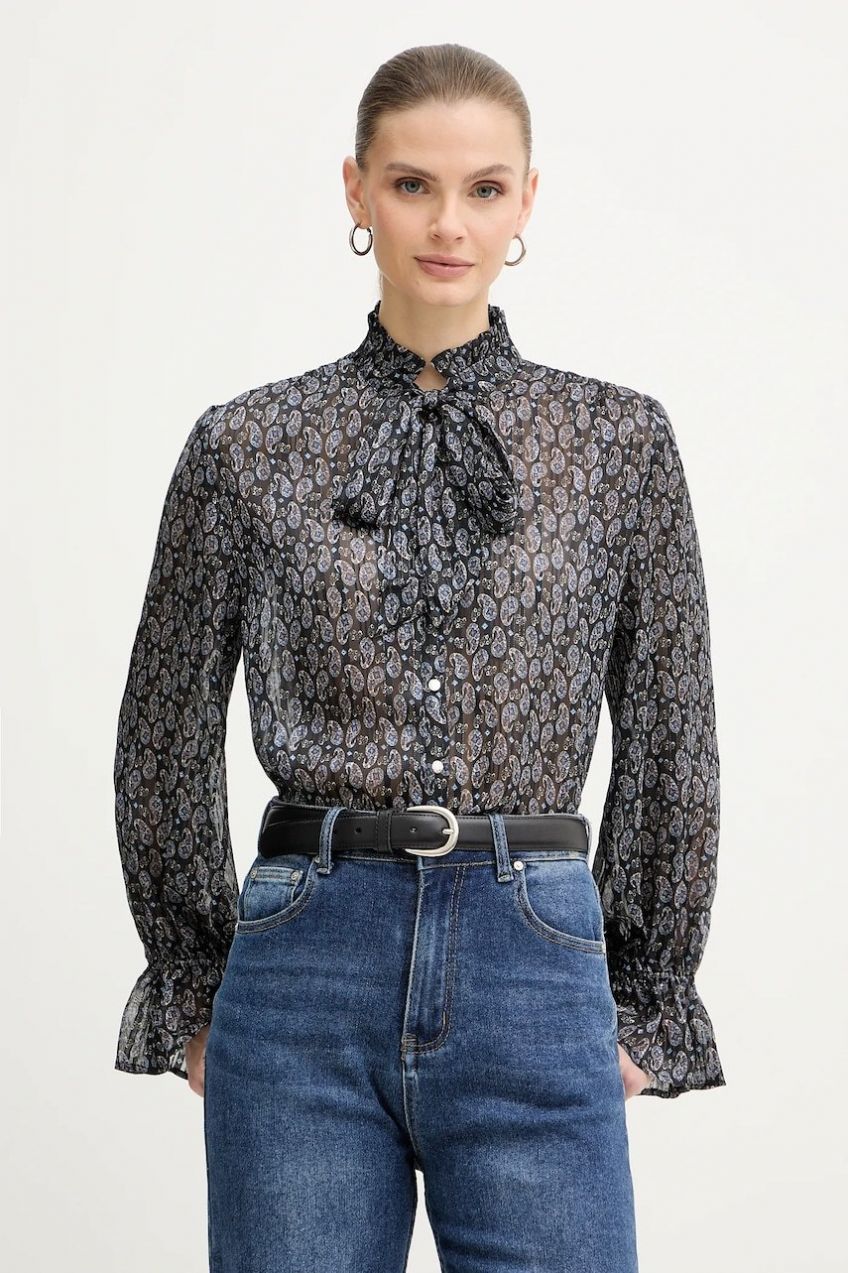 Blúzka Morgan modrá farba, vzorovaná, CONNY.F