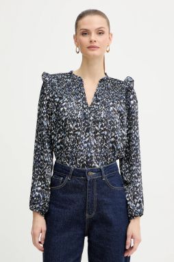 Blúzka Morgan modrá farba, vzorovaná, OGRAPHY