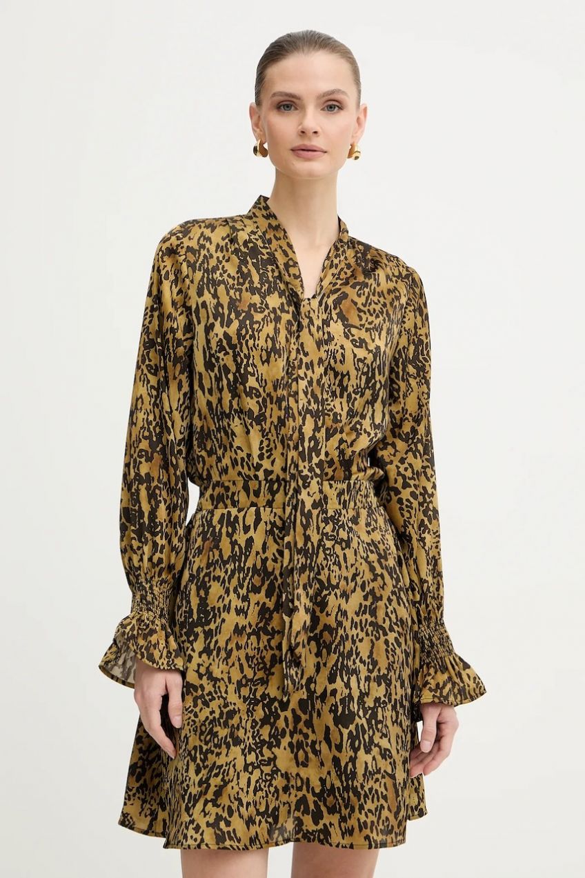 Šaty Morgan zelená farba, mini, áčkový strih, REOLY.F