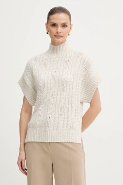 Sveter Morgan béžová farba, hrejivý, s rolákom, MPIKI