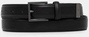 Kožený opasok Tommy Hilfiger čierna farba, AM0AM13944