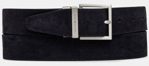 Kožený opasok Tommy Hilfiger čierna farba, AM0AM13945