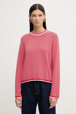 Bavlnený sveter Marc O'Polo červená farba, ľahký, 600602360007