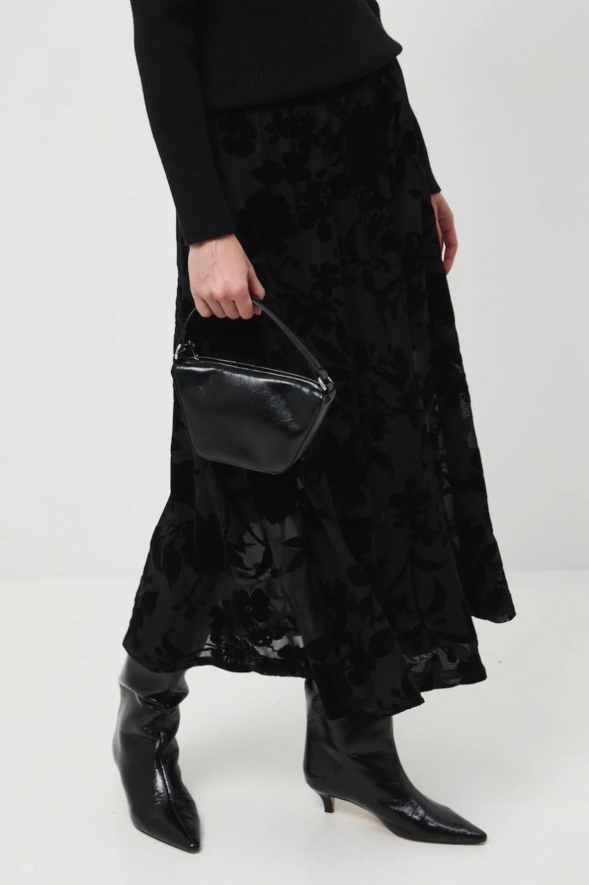 Sukňa Medicine čierna farba, maxi, áčkový strih