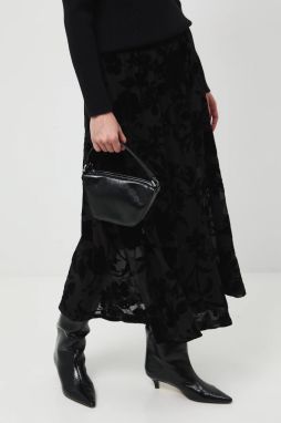 Sukňa Medicine čierna farba, maxi, áčkový strih