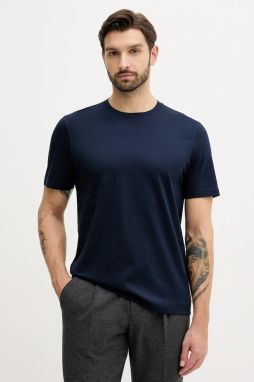 Bavlnené tričko Tommy Hilfiger pánske, tmavomodrá farba, jednofarebné, MW0MW41860