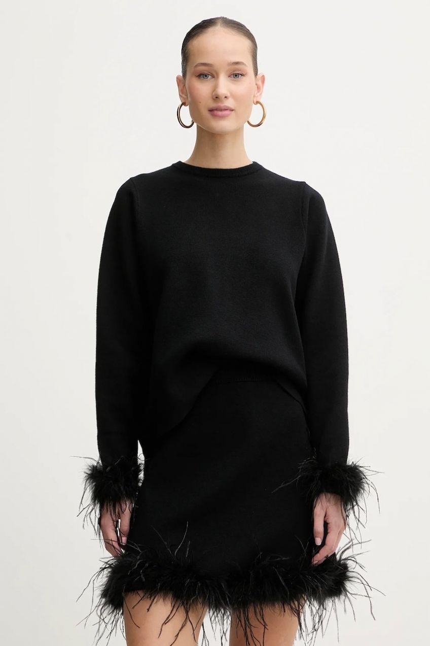 Sveter Never Fully Dressed čierna farba, NFDKN755