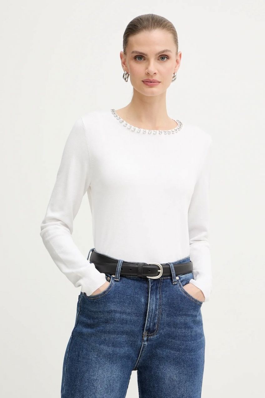 Sveter Morgan biela farba, ľahký, MBUI
