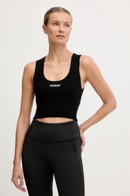 Top s prímesou vlny Guess FLAMINIA čierna farba, V5BP05 Z3JD2
