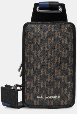 Malá taška Karl Lagerfeld K/MONOGRAM čierna farba, B1M30230