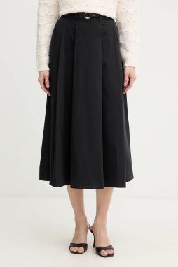 Sukňa Morgan čierna farba, midi, áčkový strih, JOKER.F