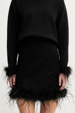 Sukňa Never Fully Dressed čierna farba, mini, áčkový strih, NFDKN756