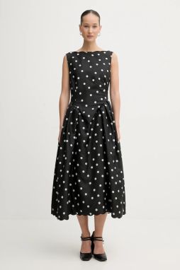 Šaty Stine Goya čierna farba, midi, áčkový strih, SG-PS26-D199-2451