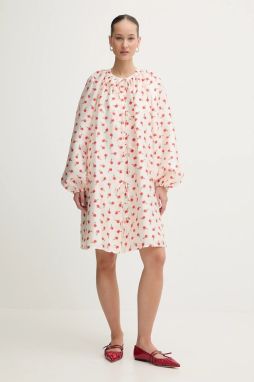 Šaty Stine Goya béžová farba, mini, áčkový strih, SG-PS26-D150-2067