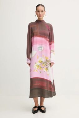 Šaty Stine Goya ružová farba, midi, rovný strih, SG-PS26-D017-2263P