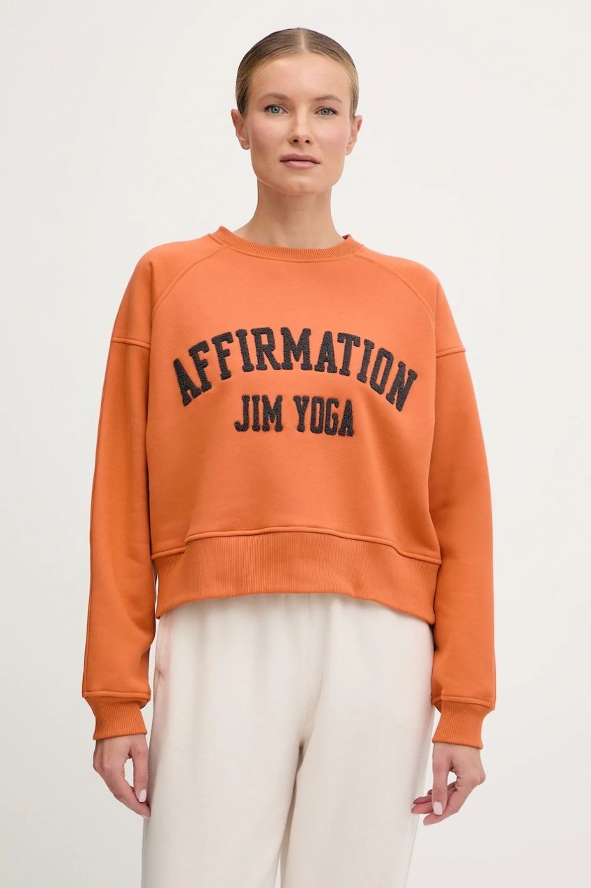 Mikina JOYINME Classic oranžová farba, vzorovaná, Classic