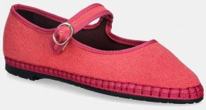 Baleríny Flabelus Lago červená farba