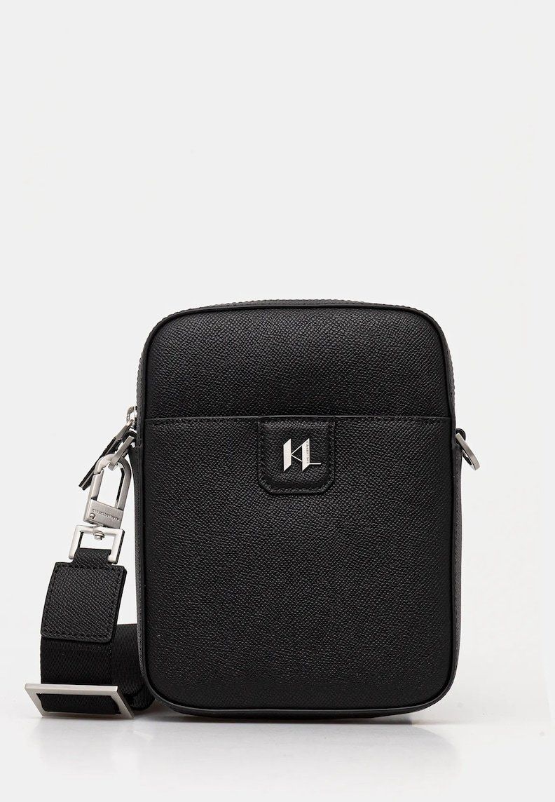 Kožená taška Karl Lagerfeld K/MONOGRAM čierna farba, B1M30209