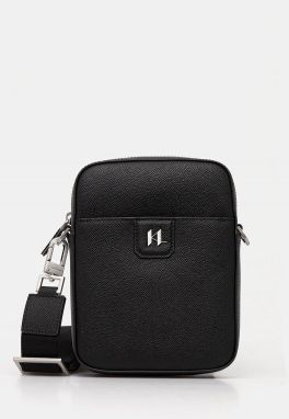 Kožená taška Karl Lagerfeld K/MONOGRAM čierna farba, B1M30209