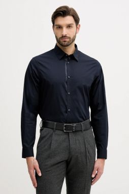 Košeľa Armani Exchange tmavomodrá farba, regular, s klasickým golierom, XM001500 AF16676