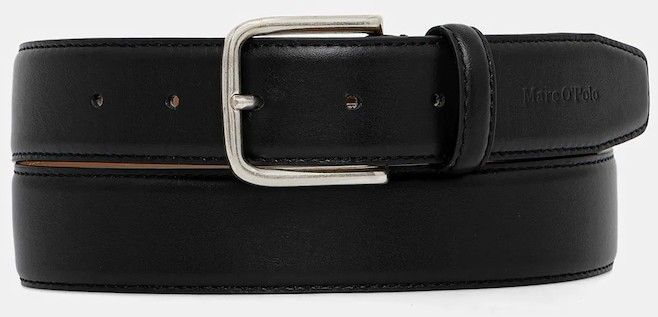 Kožený opasok Marc O'Polo čierna farba, 5000009125