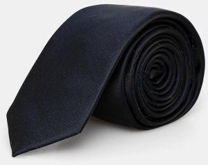 Kravata s prídavkom hodvábu HUGO Tie cm 6 tmavomodrá farba, 50530106