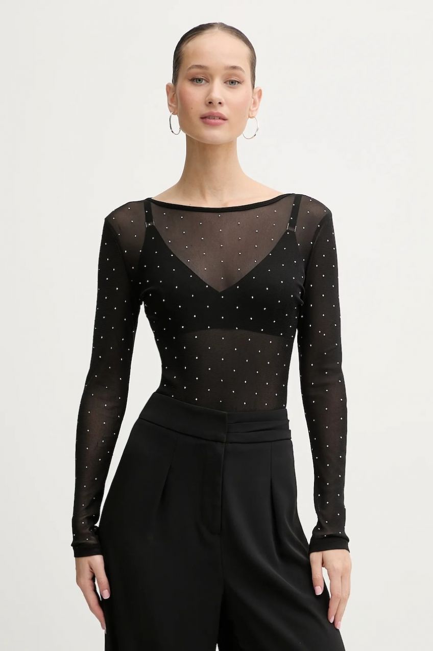 Body Never Fully Dressed čierna farba, s nášivkou, NFDTO1990