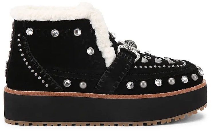 Semišové snehule Kurt Geiger London Mansion Cosy Boot čierna farba, 4993900029