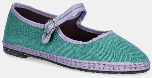 Baleríny Flabelus Ivetta tyrkysová farba