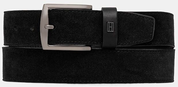 Kožený opasok Tommy Hilfiger čierna farba, AM0AM14080