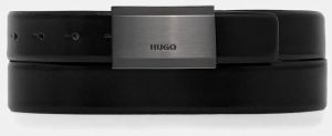 Kožený opasok HUGO Gexter-L_Sz30 čierna farba, 50541176