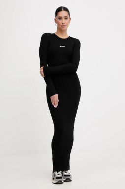 Šaty Guess FLAMINIA čierna farba, maxi, priliehavé, V5BK02 Z3JD2