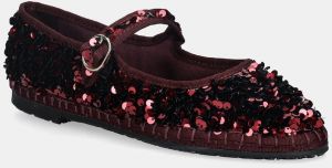 Baleríny Flabelus MARY JANE bordová farba, Little Prince Garnet