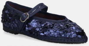 Baleríny Flabelus PIERRE tmavomodrá farba, Pierre Sequins Navy