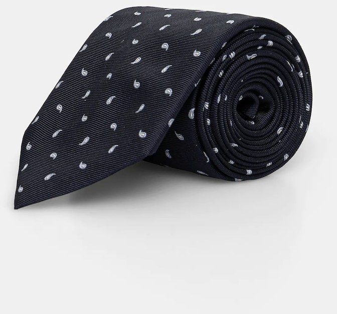 Hodvábna kravata BOSS H-TIE CM 7.5 ONE tmavomodrá farba, 50556050